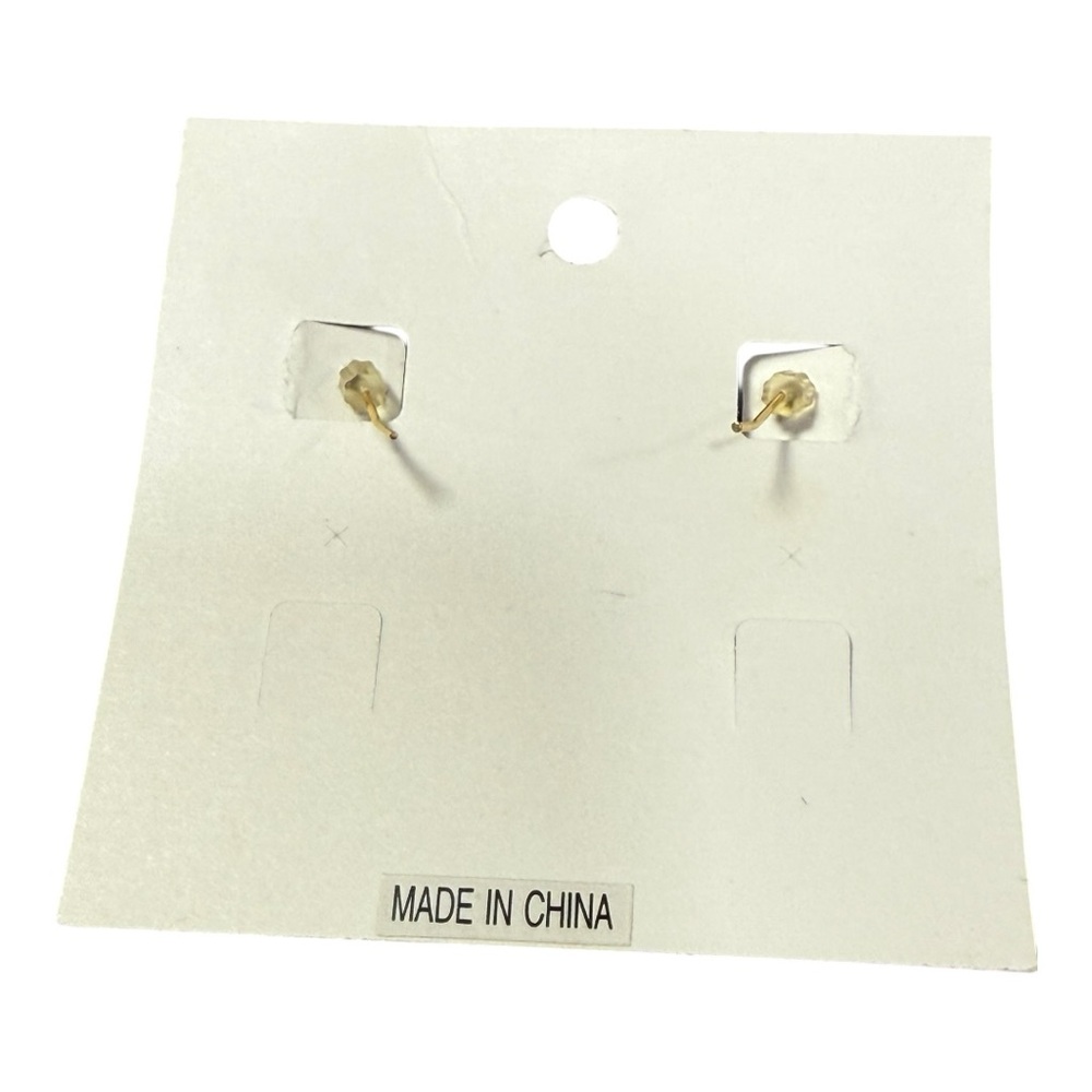 Lia Sophia “Butterscotch” Tiger’s Eye Bead Gold Tone Drop Earrings • NWT Card - Picture 4 of 4